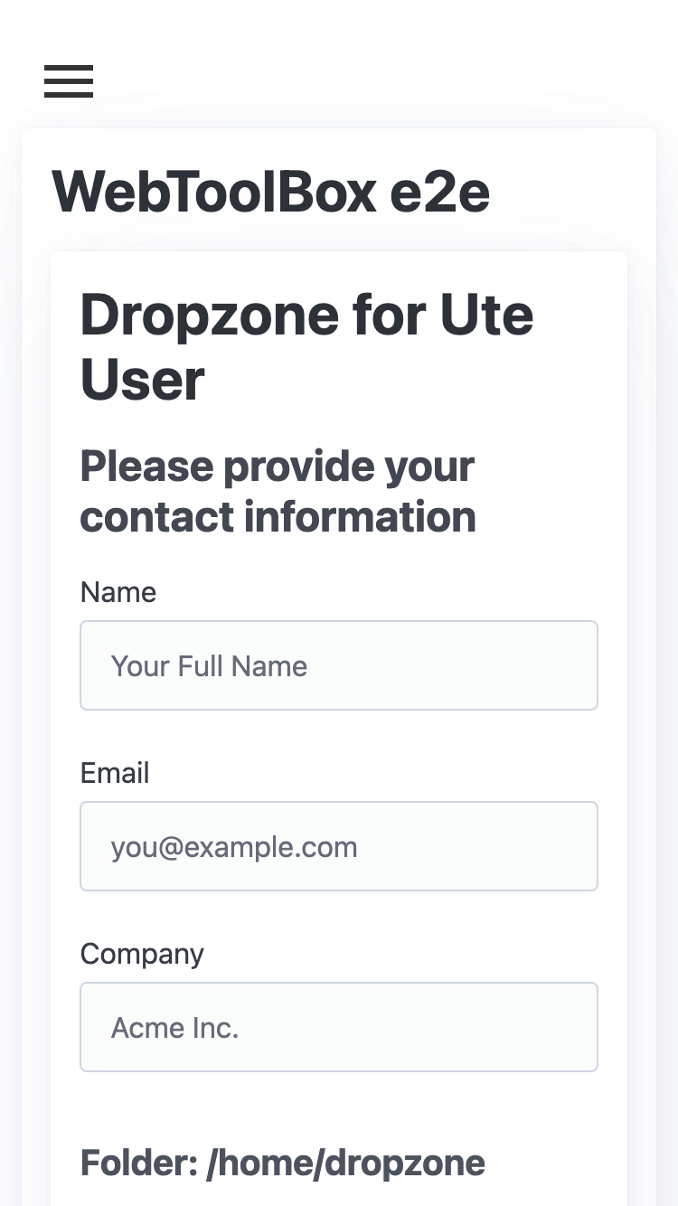 Dropzone Mobile